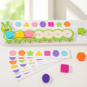Montessori Magnetic Caterpillar Puzzles Children's Toy Color Shape Matching Logical Thinking Training Puzzle Board Game For Kids