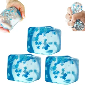 Snowflakes Ice Cube Anti-stress Squishy Toys Slow Rebound Stress Relief Ball Decompression Fidget Toy For Adults Birthday Gifts