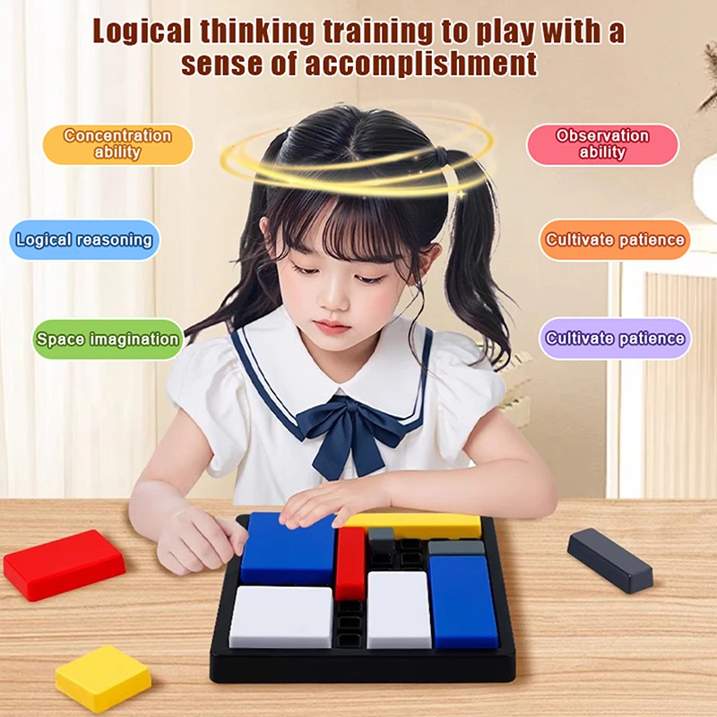 Toddler Logical Thinking Training Puzzles Toy Montessori Cubes Board Games Parent-child Interactive Educational Toys Party Games - Image 4
