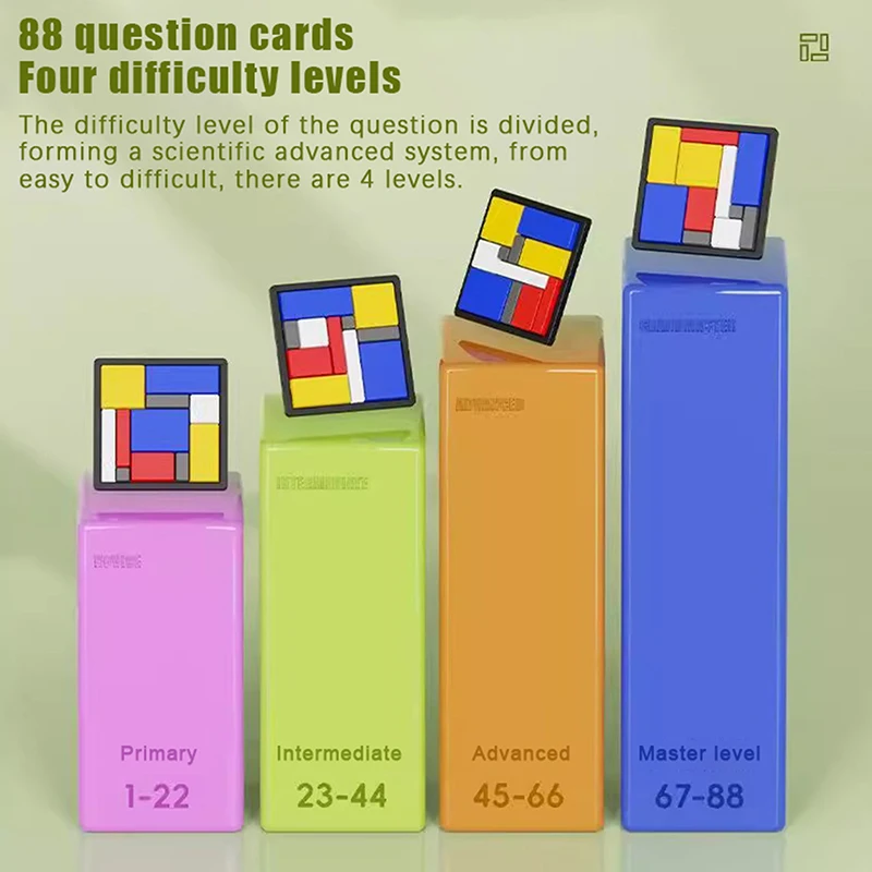 Toddler Logical Thinking Training Puzzles Toy Montessori Cubes Board Games Parent-child Interactive Educational Toys Party Games - Image 3
