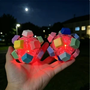 Lighting 12 Sides Keyboard Clicker Decompression Toys Button Keycap Stress Relief Sensory Toys Keyboard Fidget Toys for Adults