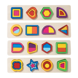Wooden Shape Peg Puzzle Fine Motor Skills Early Learning Educational Toy Montessori Toys for 3 4 5 Children Holiday Gift