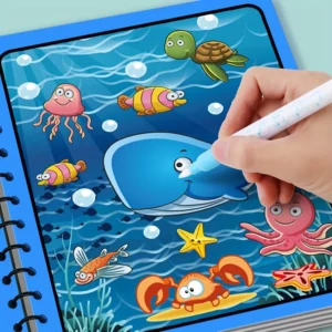 Reusable Magic Water Drawing Book Educational Painting Montessori Toy with Colorful Magic Pen for Early Education Toys Gifts