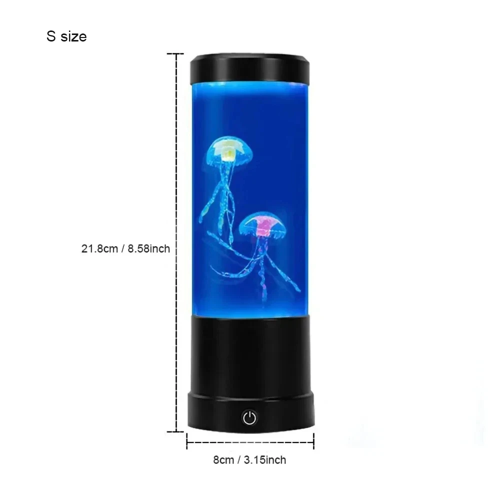 Simulated Jellyfish Cylindrical Quiet Light Home Bedroom Decoration Led Colorful Aquarium Night Lamp Birthday Gift - Image 4