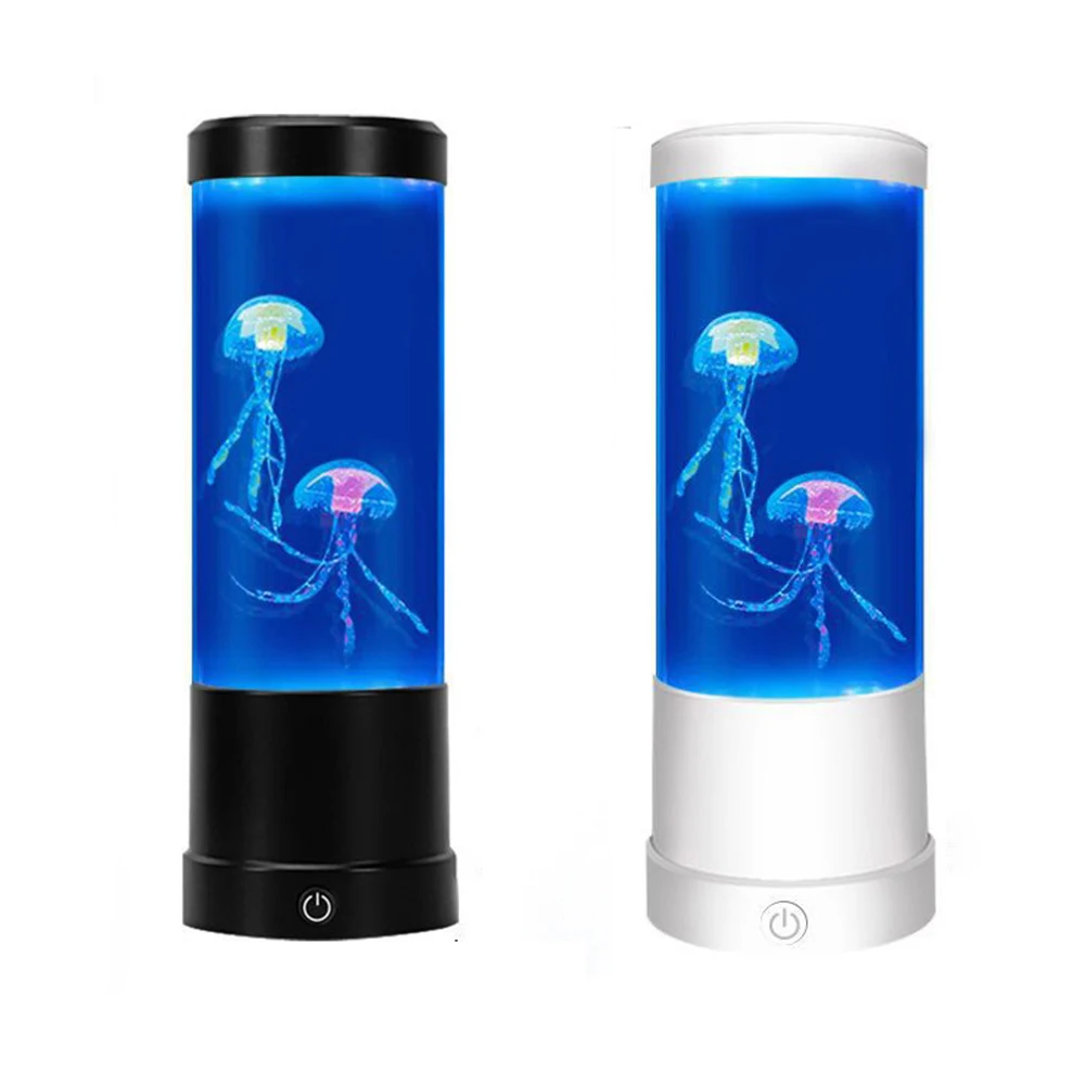 Simulated Jellyfish Cylindrical Quiet Light Home Bedroom Decoration Led Colorful Aquarium Night Lamp Birthday Gift - Image 2