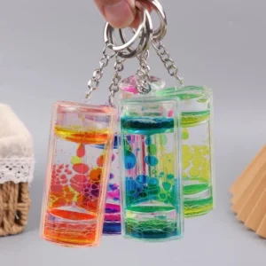 Creative Decompression Two-Color Liquid Oil Leak Acrylic Liquid Hourglass Timer Oil Drop Craft Desktop Decoration Exquisite Gift