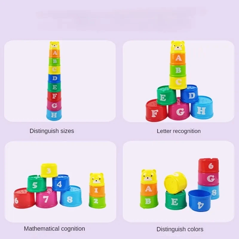 Kid Brain Response Battle Fold Cup Hand Speed Competition Fold Cup Baby Stack Game Early Education Puzzle Train Board Games Toy - Image 3