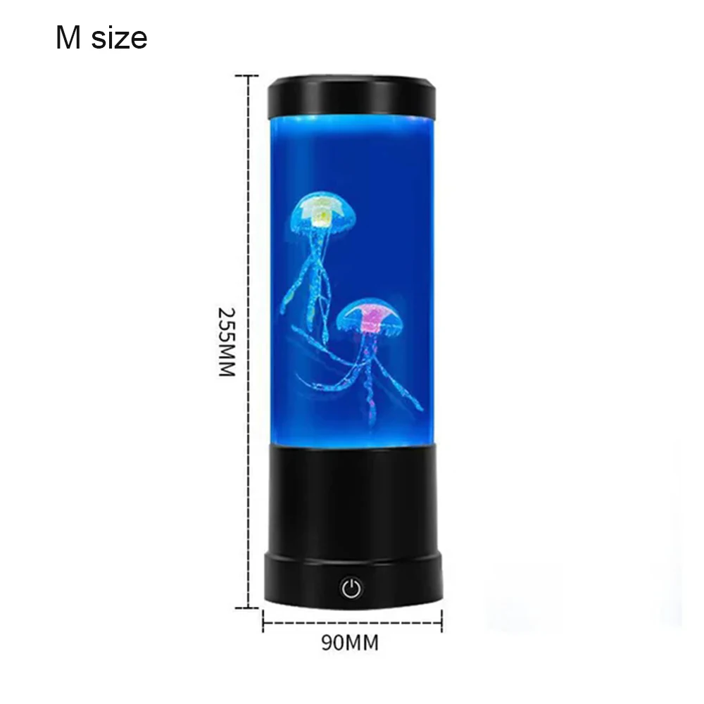 Simulated Jellyfish Cylindrical Quiet Light Home Bedroom Decoration Led Colorful Aquarium Night Lamp Birthday Gift - Image 5