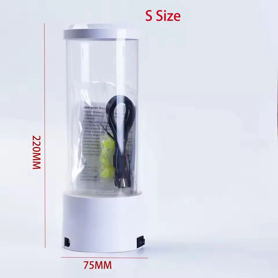 Simulated Jellyfish Cylindrical Quiet Light Home Bedroom Decoration Led Colorful Aquarium Night Lamp Birthday Gift - Image 6