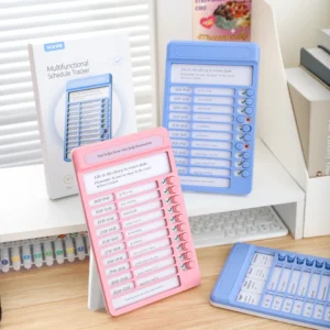1 Set of Acrylic Daily Plan and Time Management System - Personal Production Punch-In Device for Office, Student and Self-Discipline Plan 15 Blank Paper To-Do List Board Memo for Adults and Kidsren Planning Reminder List Board