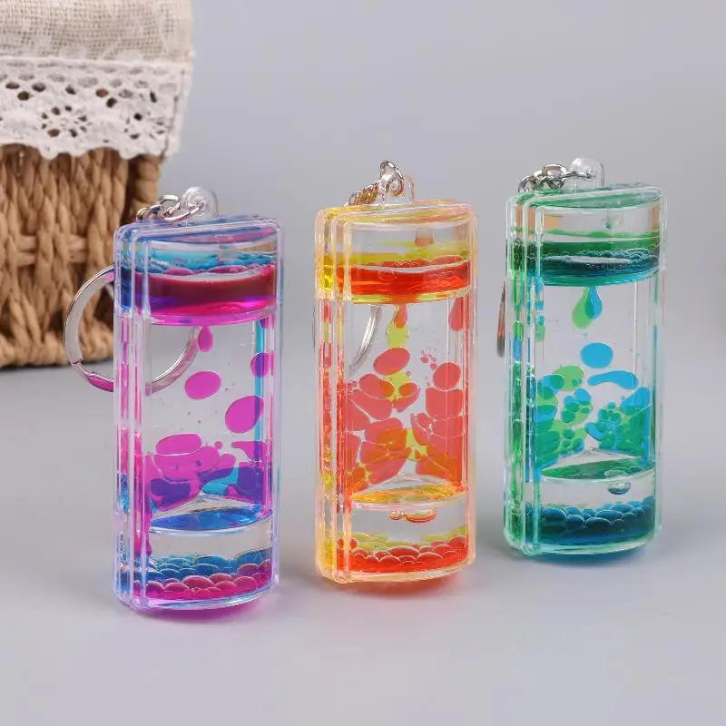 Creative Decompression Two-Color Liquid Oil Leak Acrylic Liquid Hourglass Timer Oil Drop Craft Desktop Decoration Exquisite Gift - Image 5