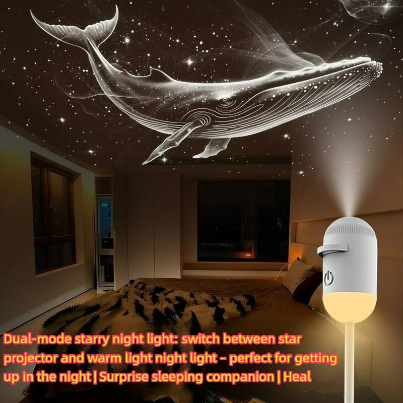 2-in-1 Mini Galaxy Star Projector Night Light – Starry Sky Ambient Lamp for Bedroom Sleep & Decoration - Image 3