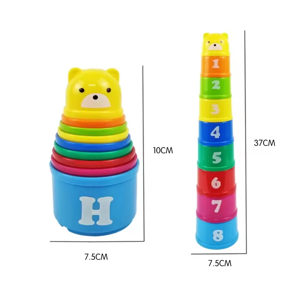 Kid Brain Response Battle Fold Cup Hand Speed Competition Fold Cup Baby Stack Game Early Education Puzzle Train Board Games Toy - Image 5
