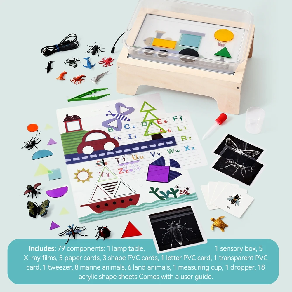 Children Montessori movable photosensitive Table kid Concentration Training Logic Thinking Educational Toy Sensory Table Gift - Image 5