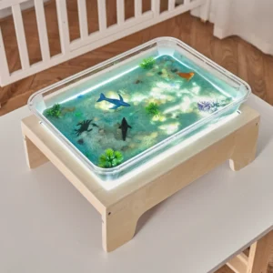Children Montessori movable photosensitive Table kid Concentration Training Logic Thinking Educational Toy Sensory Table Gift