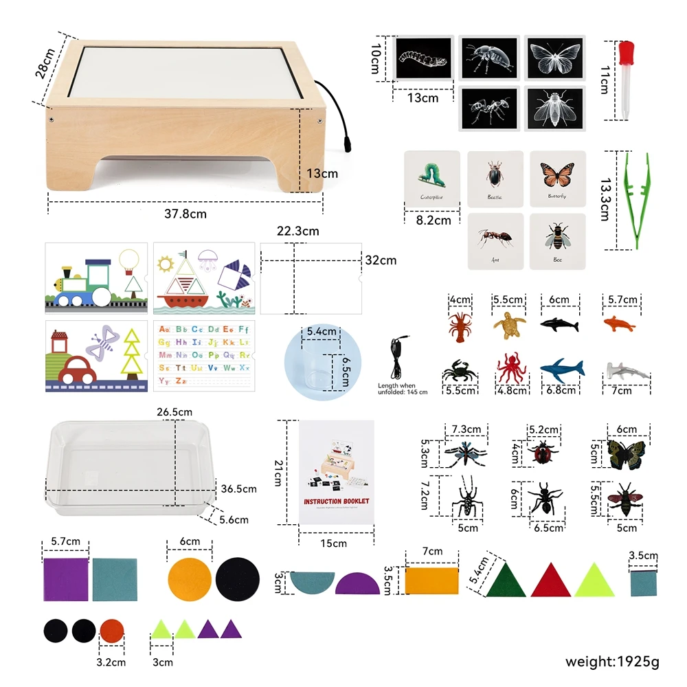 Children Montessori movable photosensitive Table kid Concentration Training Logic Thinking Educational Toy Sensory Table Gift - Image 6