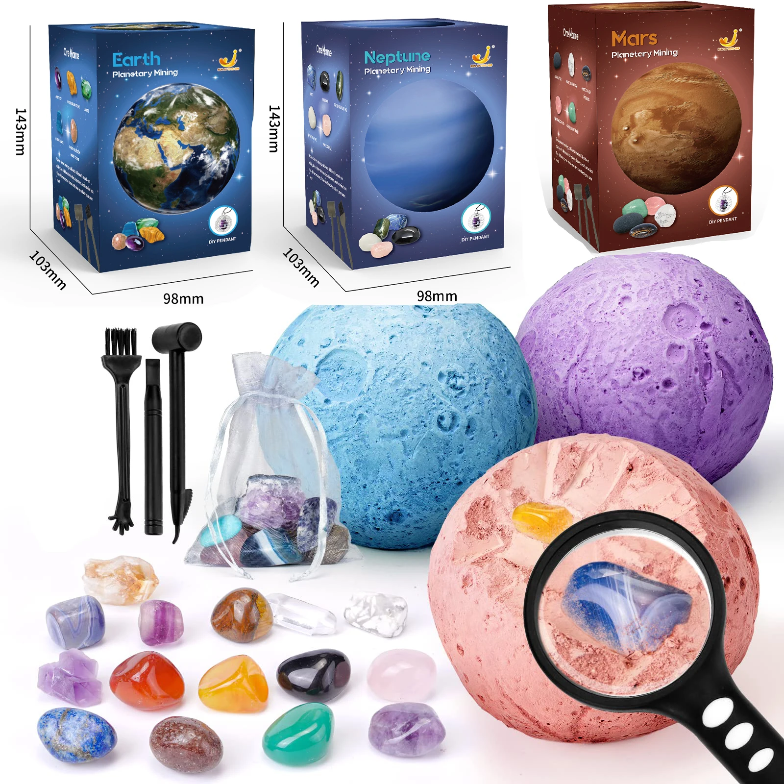 Children's Archaeology Digging Treasure Planet Gem Ore Exploration of The Solar System Mining Science Education Educational Toys - Image 6