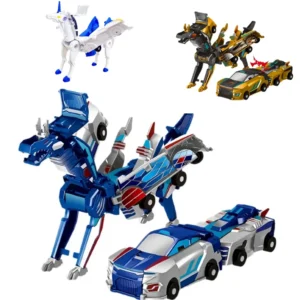 New 2-in-1 Magic Transformation Car: Converts into Horse with Magnetic Collision Deformation Technology, Holiday Gift Toy