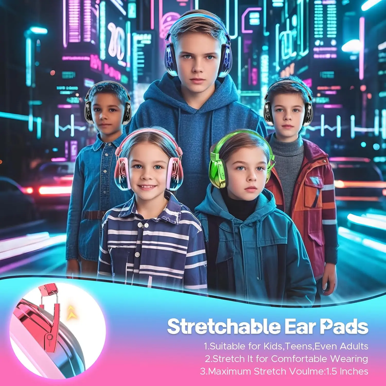Cool Kids Ear Protection Safety Ear Muffs Noise Cancelling Headphones 25dB Hearing Protection Earmuffs for Children Teens Adults - Image 6