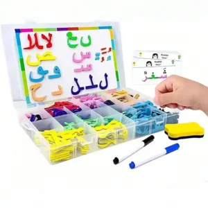 ملصقات حروف عربية مغناطيسية ملونة، لعبة تعليمية لتعلم التهجئة للأطفال في الفصول الدراسية، ألوان عشوائية