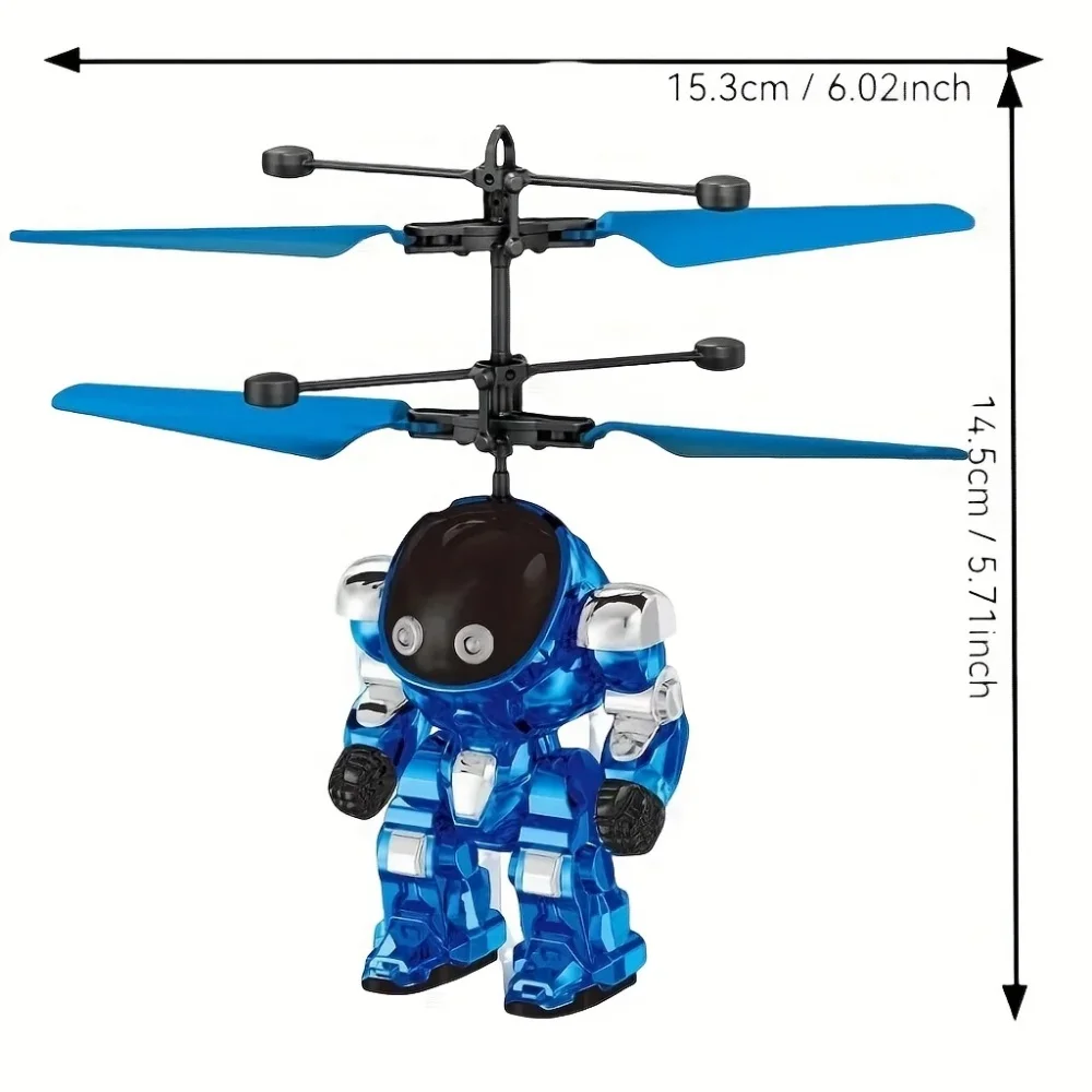 Levitating Luminous Flying Robot Astronaut Toy Aircraft Hand-Controlled Drone Interactive with Lights Outdoor Toys for Kids Gift - Image 5