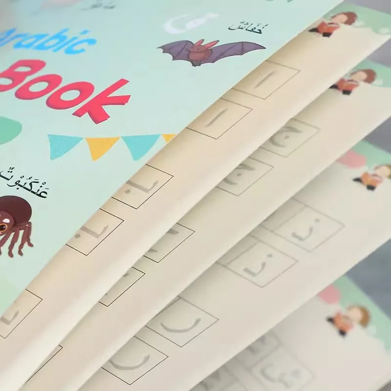 قلم كتاب الممارسة السحرية العربية لمرحلة ما قبل المدرسة للأطفال دفتر الخط مسح مجاني للأطفال كتاب كتاب كتاب كتابة قابل لإعادة الاستخدام لعمر 3-6 سنوات - Image 5